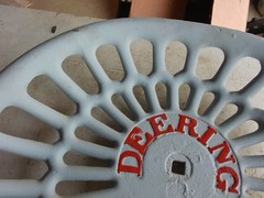 Vintage Cast Iron Tractor Seat Deering Painted Lot 26-16-C