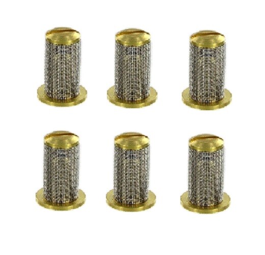6 of Teejet Brass Check Valve Tip Strainer w/ SS 50 Mesh Screen Opens @ 5 PSI