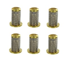 6 of Teejet Brass Check Valve Tip Strainer w/ SS 50 Mesh Screen Opens @ 5 PSI