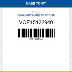 VOE15122940 Headlight Made to fit