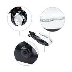 LH Side Mirror Glass Lens 14-19 Nissan X-Trail T32 Rogue 360 Cam Heat 13Pin Fold