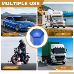 20Pcs 19mm Wheel Lug Nut Cover Bolt Caps Car Tire Nut Cover with Tongs Blue