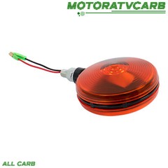 ALL-CARB 2 PCS Amber Round Side Marker Light Lamp Dual Face Turn Signal Tractor