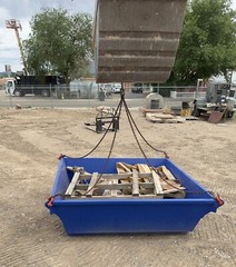 Crane Skip Box Pan Material Handling Hopper Trash Basket Bin 12,500 lbs 3 cy