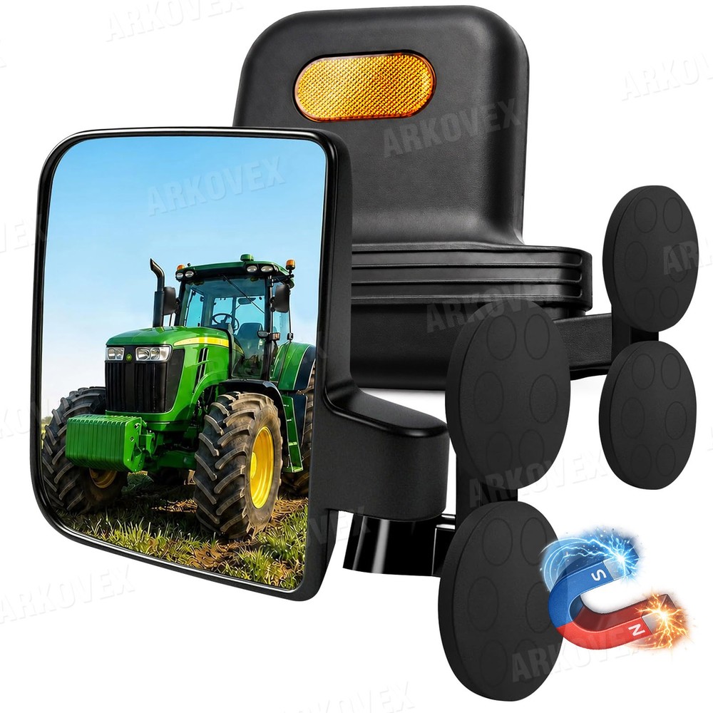 Magnetic Tractor Mirrors Rear View Mirrors for Forklifts Golf Cart Lift Trucks