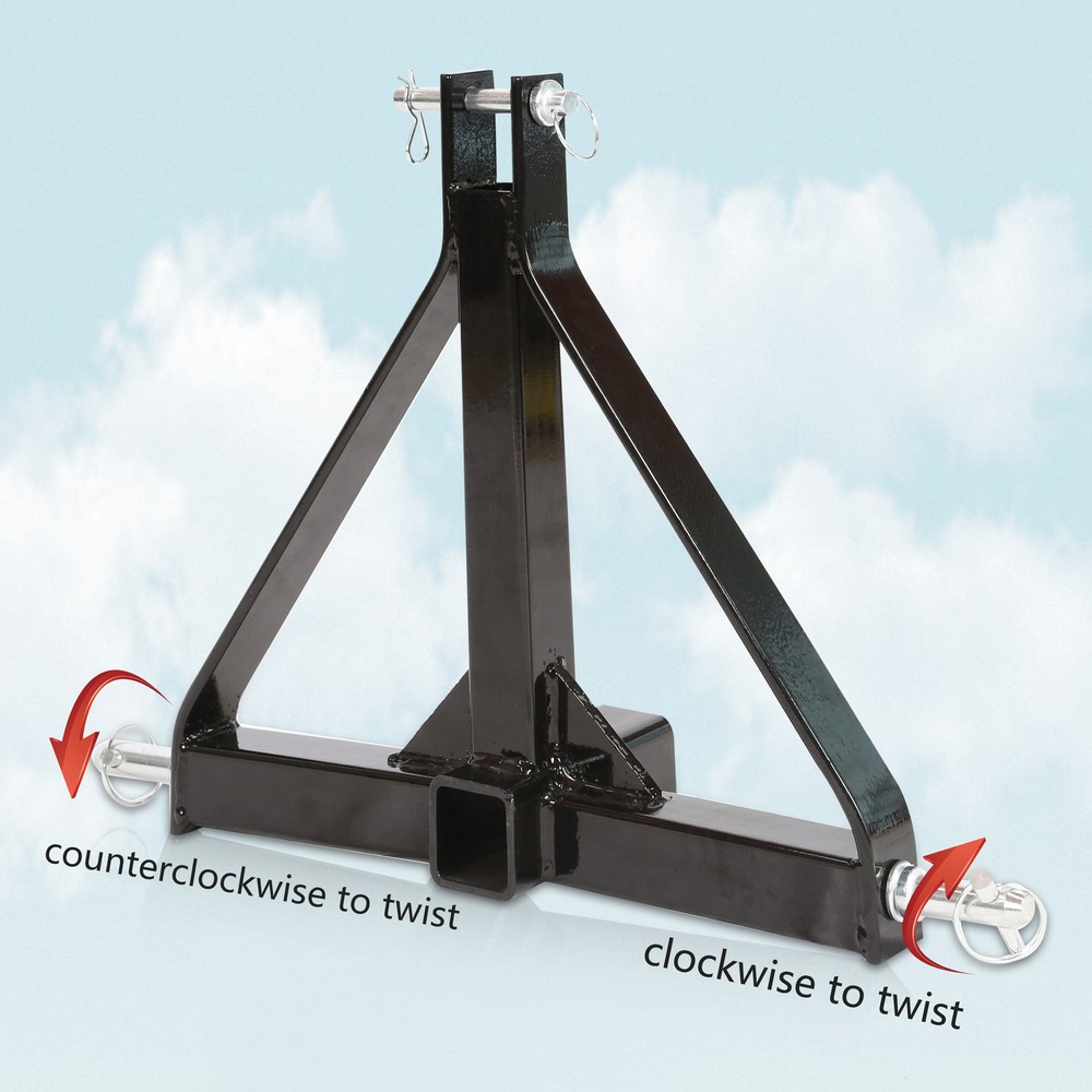 HECASA 3 Point Trailer Receiver Hitch Tow Drawbar 1Tractor Thicken Steel Upgrade