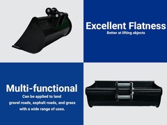 600mm Smooth Edge Bucket for 1-1.8T Mini Excavator, With Pin, Free Shipping USA