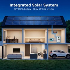 32.15kWh 2Pack 48V 314Ah LiFePO4 Battery Vertical Standing for Home Solar Backup