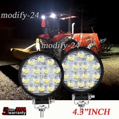 48W LED Work Light Round Cab Headight Fit John Deere Kubota Case IH SpraCoupe