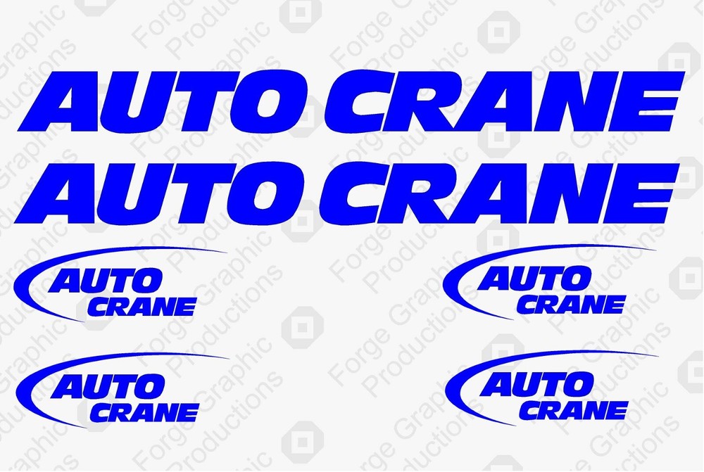 Fits Auto Crane Any Make Any Decals Crane Truck Replacement Stickers Graphics