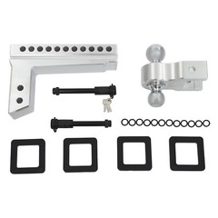 Modern Adjustable Trailer Hitch 2.5in Receiver 2 Ball Heads 26500lbs Truck Tow