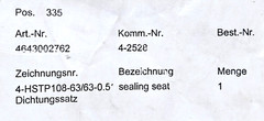4643002762 REPAIR KIT ( ITEMS AS PER PHOTO )