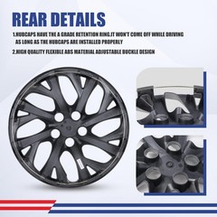 16 Inch Hubcaps Set of 4 Fit 2009-2025 Toyota Corolla Steel Wheels ABS Lacquer