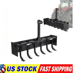 55 Inch Heavy Duty Box Blade for Tractor 6 Adjustable Shanks CAT 0-1 Compatible