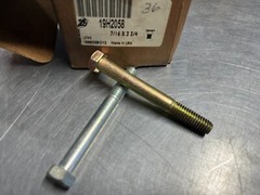 19H2058 GENUINE OEM John Deere BOLT 7/16 x 3-3/4 In Both Silver and Gold