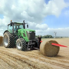 3 Point Hay Bale Spear Trailer Hitch Receiver For Cat 1 Tractor W/Gooseneck Ball