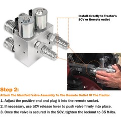 Hydraulic Multiplier SCV Splitter Selector Diverter Valve Kit Coupler Switch Box