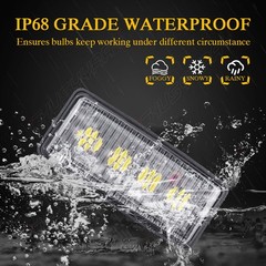 12pcs LED Work lights Kit For Deere 50 Series: 4050 4250 4450 4650 4850