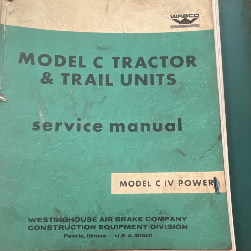 WABCO Model C Tractor & Trailer Units Service Manual for WABCO Tractor