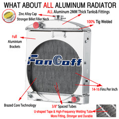 4 Rows Aluminum Radiator For Case-IH B275 B-414 424 444 354 364 FonGoff-