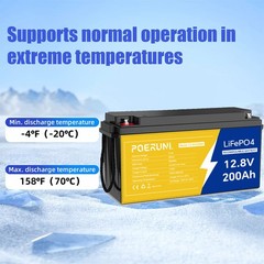 300Ah 12V LiFePO4 Lithium Battery 3840Wh Built-in BMS Deep Cycle Marine RV Solar