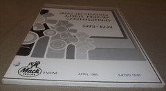 MACK TRUCK V6 1977 1978 1979 1980 1981 1982 ENGINE TUNE-UP SPECIFICATION MANUAL