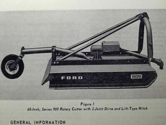 Ford 909 910 60″ 72″ Rotary Cutter Mower Owner Operator’s Manual SE 3086-B 12/72