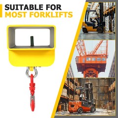 Adjustable Forklift Lifting Hoist Hook Attachment Mobile Forklift Crane 2200lbs