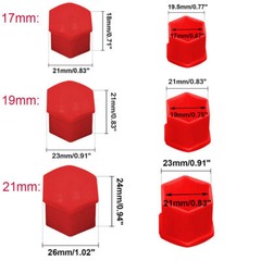 20 Pcs Car Wheel Lug Nut 17/19/21mm Bolt Cover Protect Hub Screw Cap