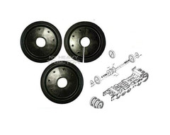 14″ DuroForce Rubber Idler Wheel Kit of 3 Front/Rear fit CAT 277 277B RW14