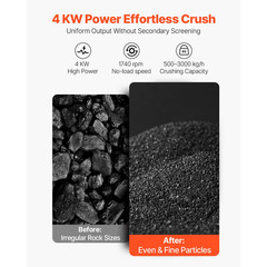 Jaw Crusher 7.87 X 9.65″ Feed Size Rock and Stone Crushing Machine 220V