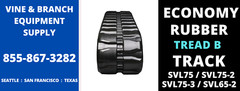 ECONOMY RUBBER TRACKS KUBOTA SVL75 / SVL75-2 / SVL75-3 / SVL65-2 (16in Wide)