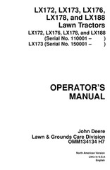 John Deere LX172 LX173 LX176 LX178 LX186 LX188 Service Manual TM1492 USB