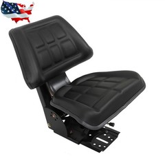 Black Universal Tractor Suspension Seat For Massey Ferguson Ford / New Holland