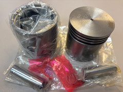 2- IRON (NOT ALUMINUM) STANDARD Pistons for IH Farmall Cub C60 Engine W/Pins Cli