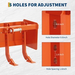 55″ 3 Point Box Blade Scraper Tractor Attachment Cat 0 Cat 1 Heavy Duty Steel
