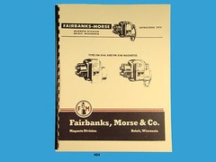 Fairbanks Morse Magneto Instruct & Parts Manual for FM-X4A & FM-X4B Mags *404