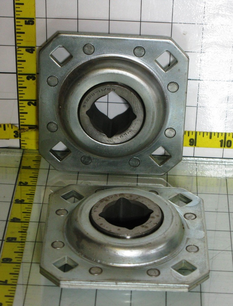 Lot of 2 HLU 1 1/8″ Square bore Disc Harrow Bearings ST 208-1 1/8N