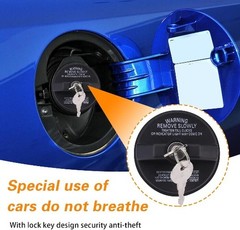1 PC Car Locking Gas Cap, Gas Locking Fuel Cap with Two Keys, Replace Parts #105