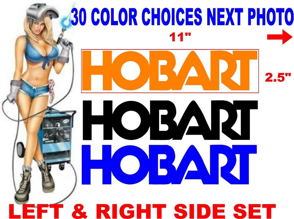 Hobart Welder Decal Kit Vinyl Decals Stickers 30 color choices