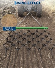 Drag Harrow for ATV & Tractor, 4×4 ft & 5×4.5 ft, 3/8″ 1/2″ Teeth, Tow Behind