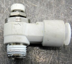SMC AS2211F-N02-05S Flow Speed Control Valve Elbow 1/4″ 48J216 Lot of Four (4)