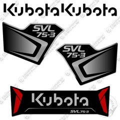Fits Kubota SVL 75-3 Decal Kit Track Loader – Custom Black