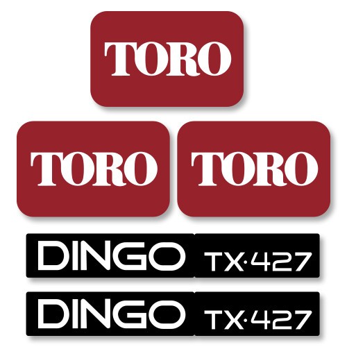 Toro DINGO TX427 Narrow Track Decal Kit Track Loader – Aftermarket Kit
