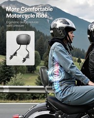 Detachable Motorcycle Passenger Backrest, Compatible with Harley-Davidson Tourin