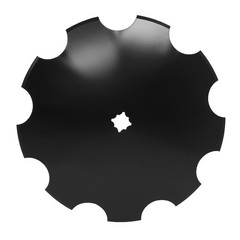 1 pcs 18″ Disc Harrow Blade 3.5mm 9-Gauge Notched For 1″ OR 1-1/8″ Square Axle