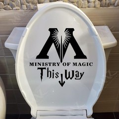 Vinyl Toilet Sticker for Bathroom & Washroom – Waterproof Indoor & Outdoor Decal