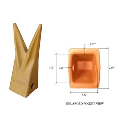 9 CAT Style J200 Backhoe Bucket Shanks 1″ Lip, Dirt Teeth, 1U-3202WTL, 119-3204