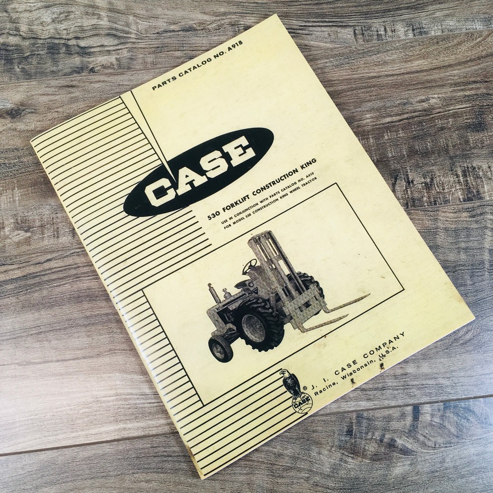J I Case 530 Forklift Ck Construction King Parts Catalog Manual No. A918