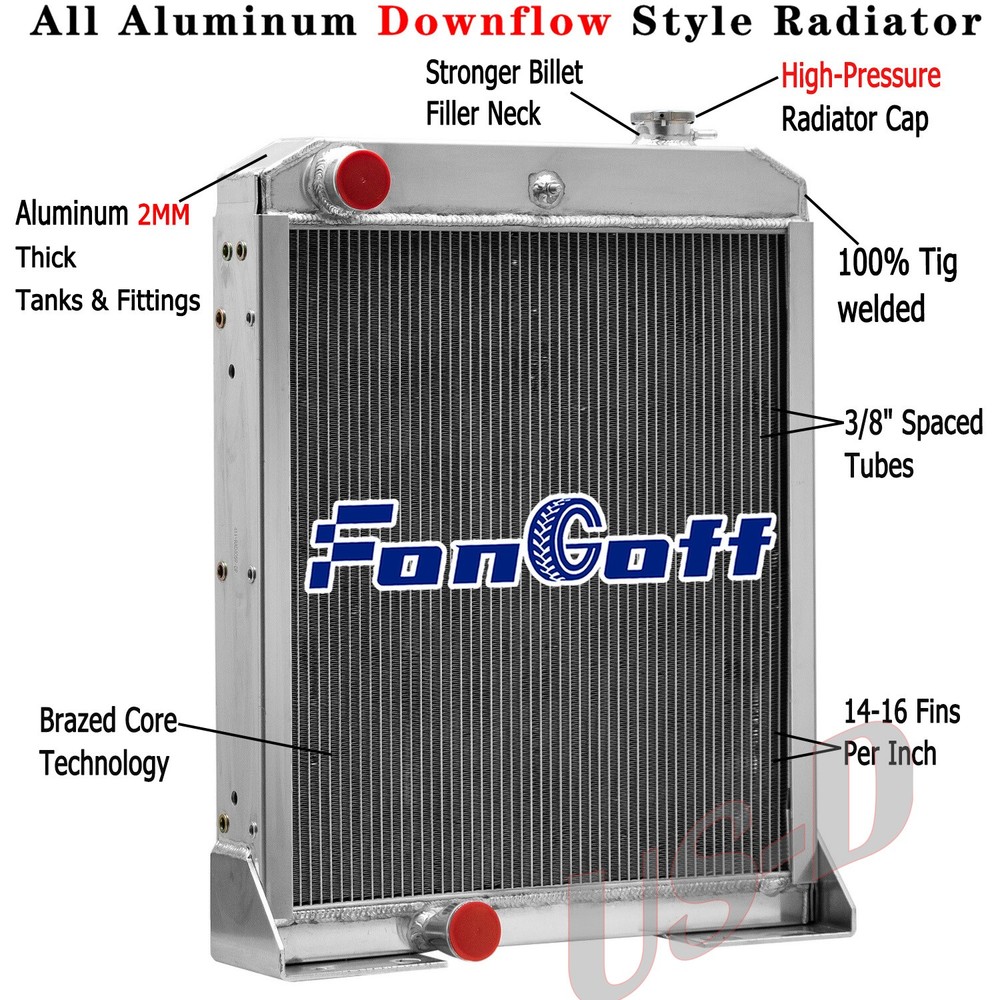 4 Row 70mm Radiator For John Deere 410B 410C 410D 415 510B 510C 610 AT167270